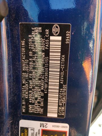 Photo 10 from auction – 2011 TOYOTA CAMRY BASE with VIN 4T1BF3EK9BU615155