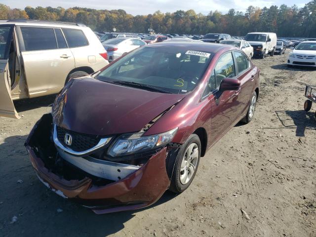 Photo 2 from auction – 2015 HONDA CIVIC LX with VIN 19XFB2F54FE706522