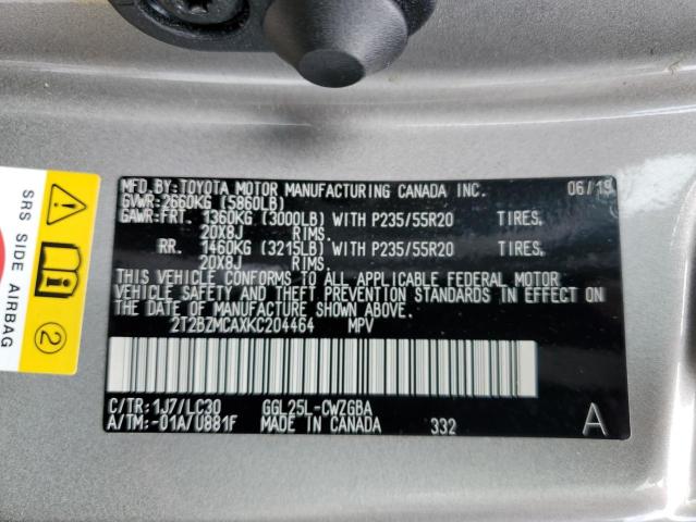 Photo 10 from auction – 2019 LEXUS RX 350 BAS with VIN 2T2BZMCAXKC204464