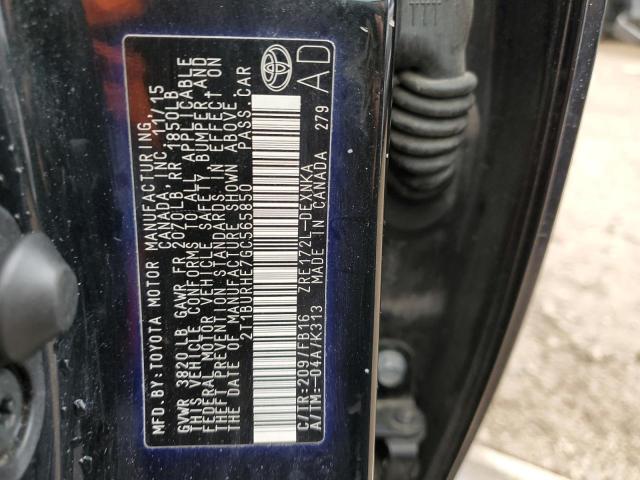 Photo 10 from auction – 2016 TOYOTA COROLLA L with VIN 2T1BURHE7GC565850
