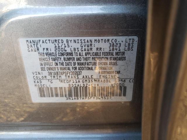 Photo 10 from auction – 2015 NISSAN SENTRA S with VIN 3N1AB7AP5FY369537