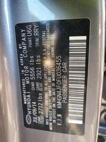 Photo 10 from auction – 2015 HYUNDAI GENESIS 5. with VIN KMHGN4JF0FU036455