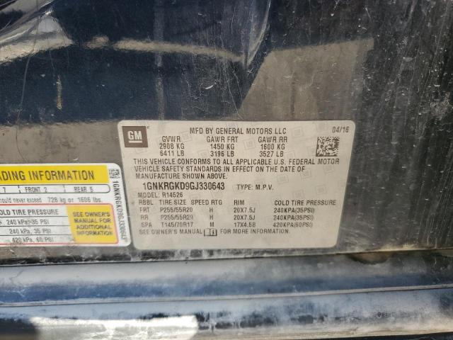 Photo 10 from auction – 2016 CHEVROLET TRAVERSE L with VIN 1GNKRGKD9GJ330643