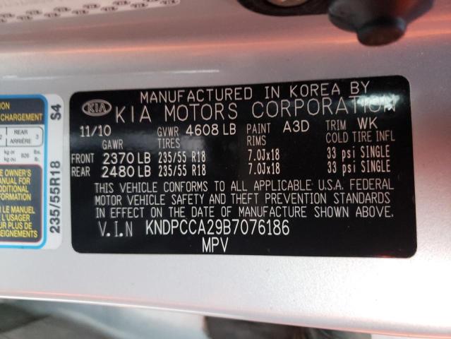 Photo 10 from auction – 2011 KIA SPORTAGE E with VIN KNDPCCA29B7076186