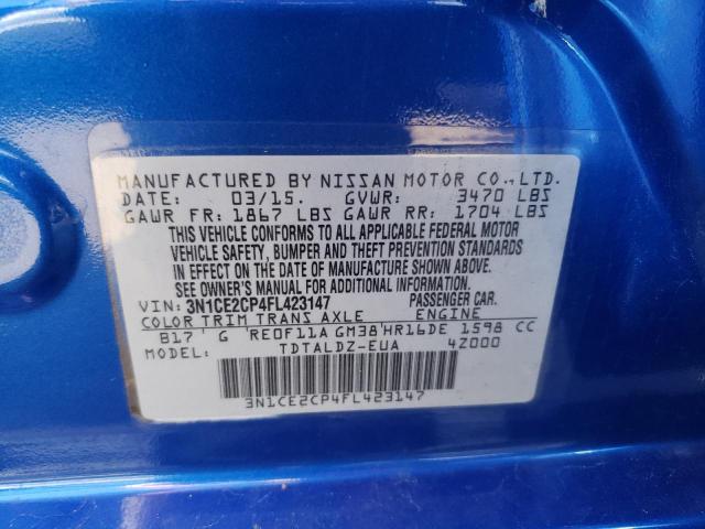Photo 10 from auction – 2015 NISSAN VERSA NOTE with VIN 3N1CE2CP4FL423147