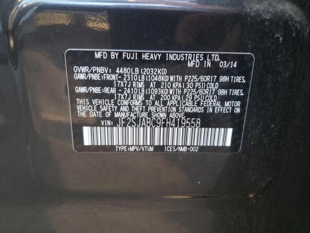 Photo 10 from auction – 2015 SUBARU FORESTER 2 with VIN JF2SJABC9FH419558