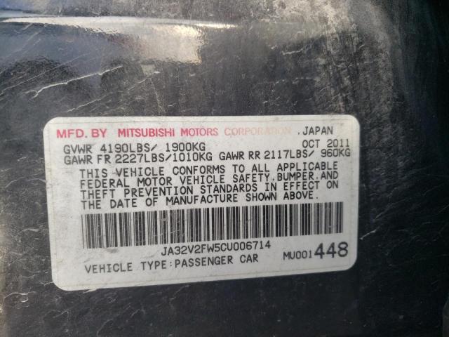 Photo 10 from auction – 2012 MITSUBISHI LANCER SE with VIN JA32V2FW5CU006714
