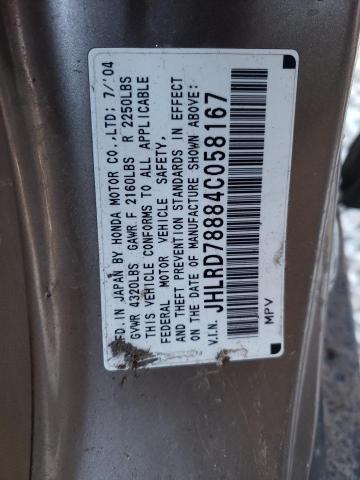 Photo 10 from auction – 2004 HONDA CR-V EX with VIN JHLRD78884C058167