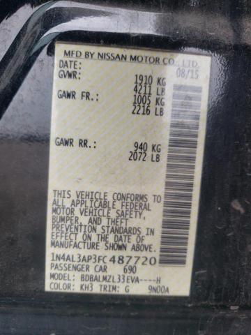 Photo 10 from auction – 2015 NISSAN ALTIMA 2.5 with VIN 1N4AL3AP3FC487720