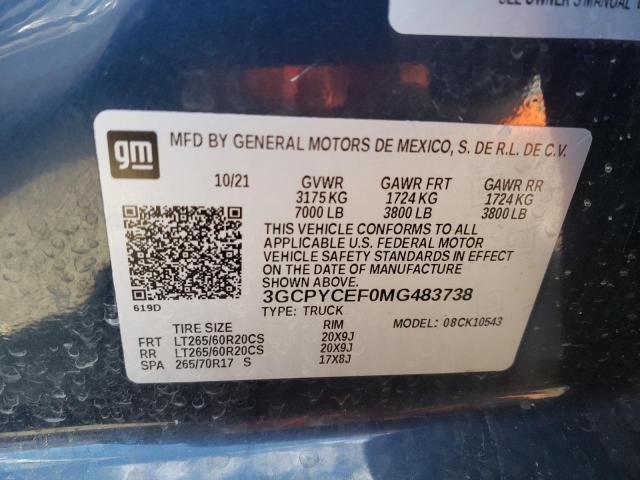 Photo 10 from auction – 2021 CHEVROLET SILVERADO with VIN 3GCPYCEF0MG483738