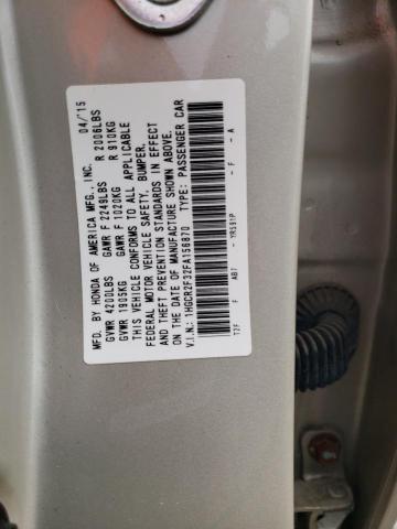 Photo 10 from auction – 2015 HONDA ACCORD LX with VIN 1HGCR2F32FA156870