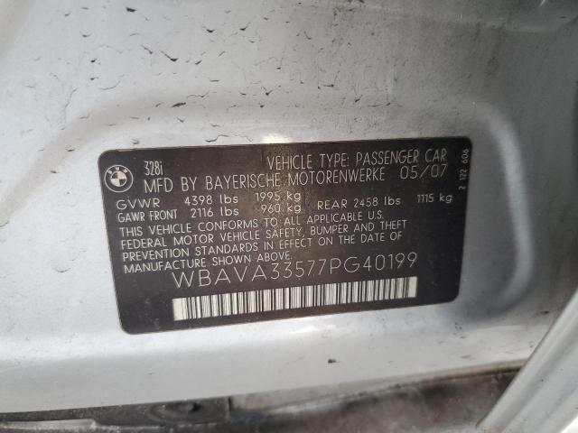 Photo 10 from auction – 2007 BMW 328 I with VIN WBAVA33577PG40199
