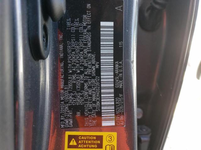 Photo 10 from auction – 2013 TOYOTA HIGHLANDER with VIN 5TDBK3EH4DS239122