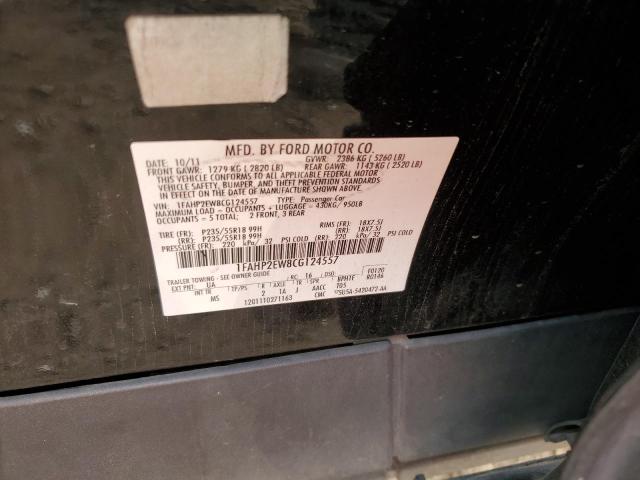 Foto 10 de la subasta – 2012 FORD TAURUS SEL con VIN 1FAHP2EW8CG124557