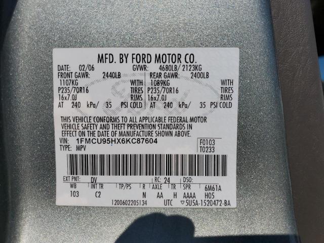 Photo 10 from auction – 2006 FORD ESCAPE HEV with VIN 1FMCU95HX6KC87604