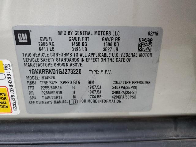Photo 10 from auction – 2016 GMC ACADIA with VIN 1GKKRRKD1GJ273220