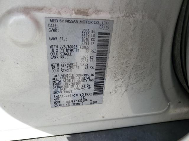 Photo 10 from auction – 2015 NISSAN ROGUE S with VIN 5N1AT2MT9FC832502