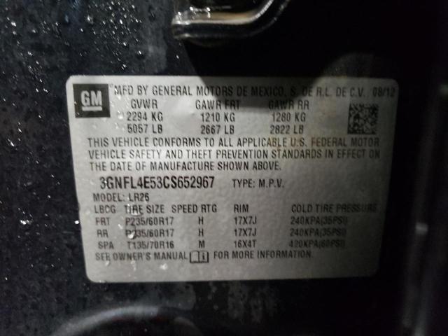 Photo 10 from auction – 2012 CHEVROLET CAPTIVA SP with VIN 3GNFL4E53CS652967