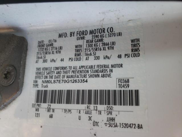 Photo 10 from auction – 2016 FORD TRANSIT CO with VIN NM0LS7E70G1263354