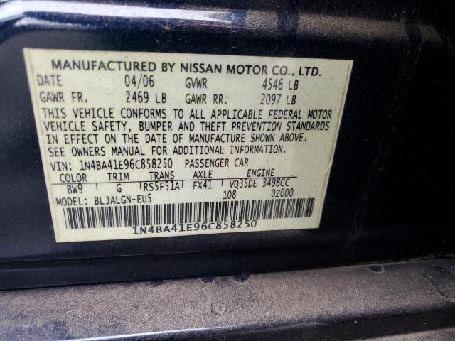 Photo 10 from auction – 2006 NISSAN MAXIMA SE with VIN 1N4BA41E96C858250