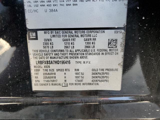 Photo 10 from auction – 2017 BUICK ENVISION E with VIN LRBFXBSA7HD196416