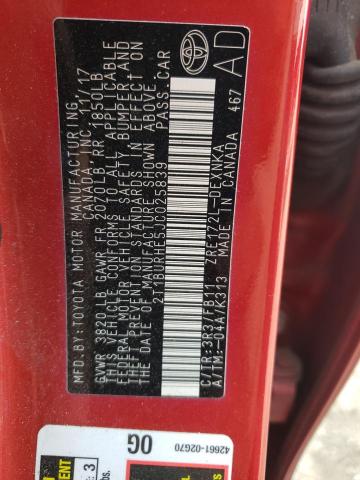 Photo 10 from auction – 2018 TOYOTA COROLLA L with VIN 2T1BURHE5JC025839