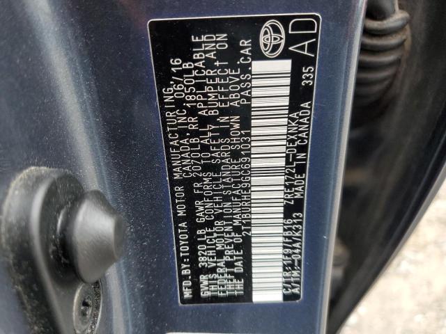 Photo 10 from auction – 2016 TOYOTA COROLLA L with VIN 2T1BURHE9GC691031