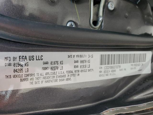 Photo 10 from auction – 2016 DODGE DART SXT with VIN 1C3CDFBB6GD732790