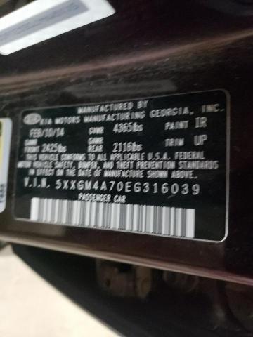 Photo 10 from auction – 2014 KIA OPTIMA LX with VIN 5XXGM4A70EG316039