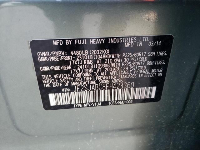 Photo 10 from auction – 2015 SUBARU FORESTER 2 with VIN JF2SJABC8FH423360