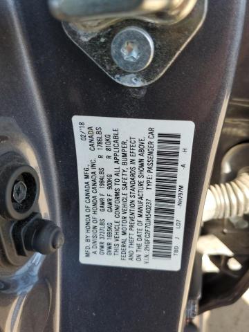 Photo 10 from auction – 2018 HONDA CIVIC EX with VIN 2HGFC2F70JH540237
