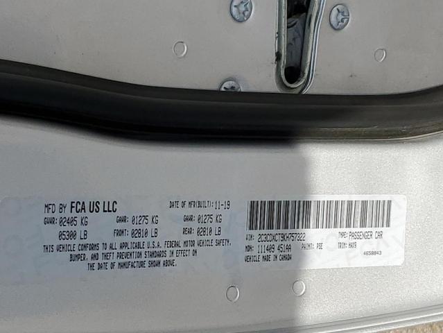 Photo 10 from auction – 2019 DODGE CHARGER R/ with VIN 2C3CDXCT9KH757322