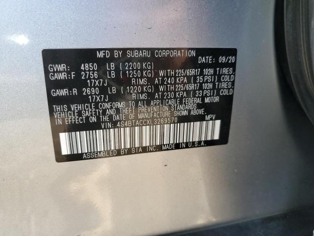 Photo 10 from auction – 2020 SUBARU OUTBACK PR with VIN 4S4BTACCXL3269570