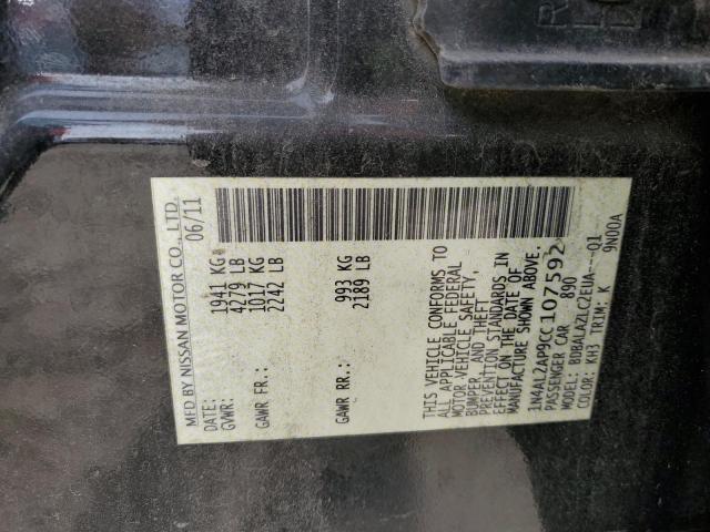 Photo 10 from auction – 2012 NISSAN ALTIMA BAS with VIN 1N4AL2AP9CC107592