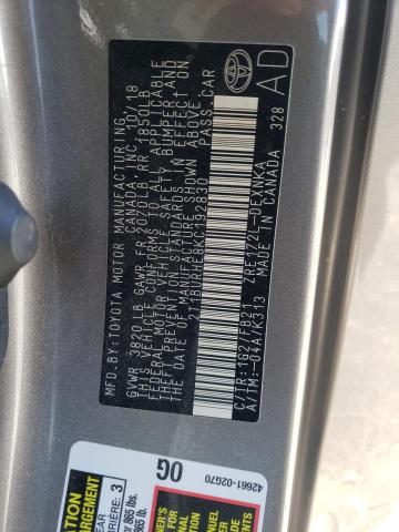 Photo 12 from auction – 2019 TOYOTA COROLLA L with VIN 2T1BURHE8KC192830