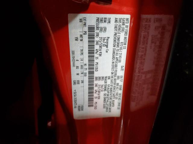 Photo 10 from auction – 2017 FORD FOCUS SE with VIN 1FADP3K27HL272803