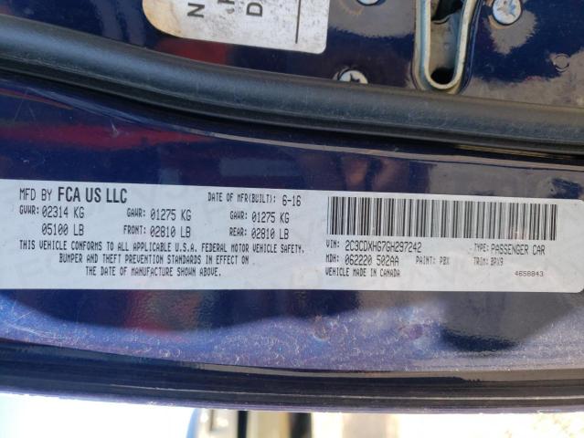 Photo 10 from auction – 2016 DODGE CHARGER SX with VIN 2C3CDXHG7GH297242