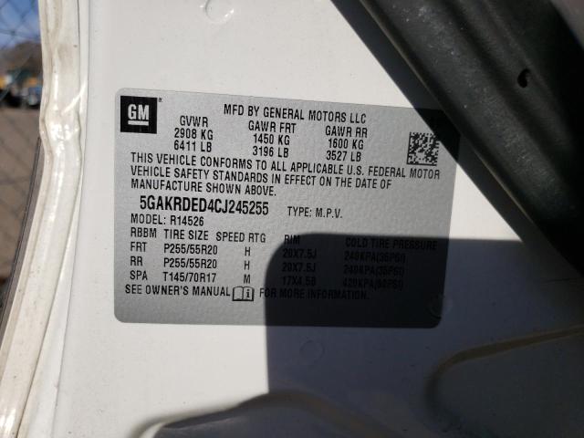 Photo 10 from auction – 2012 BUICK ENCLAVE with VIN 5GAKRDED4CJ245255