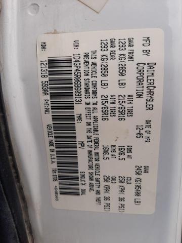 Photo 10 from auction – 2006 DODGE CARAVAN SX with VIN 1D4GP45R06B609131