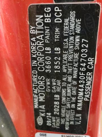 Photo 10 from auction – 2015 KIA RIO LX with VIN KNADM4A30F6470327