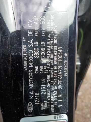Photo 10 from auction – 2017 KIA FORTE LX with VIN 3KPFK4A72HE100448