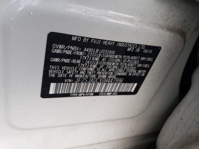 Photo 10 from auction – 2016 SUBARU FORESTER 2 with VIN JF2SJADCXGH447996