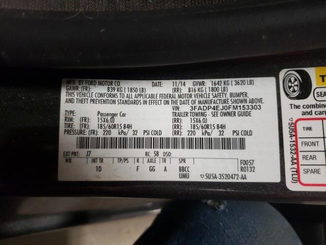 Photo 10 from auction – 2015 FORD FIESTA SE with VIN 3FADP4EJ0FM153303