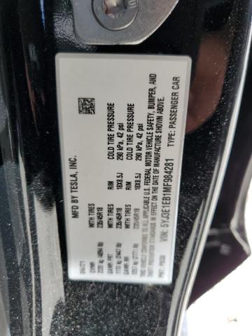 Photo 10 from auction – 2021 TESLA MODEL 3 with VIN 5YJ3E1EB1MF984281