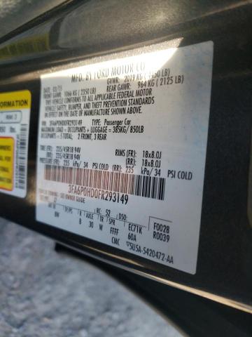 Photo 10 from auction – 2015 FORD FUSION SE with VIN 3FA6P0HD0FR293149
