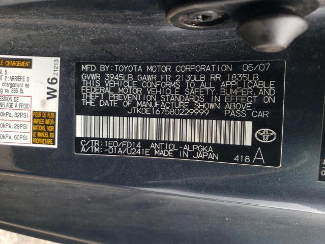 Photo 10 from auction – 2008 TOYOTA SCION TC with VIN JTKDE167580229999