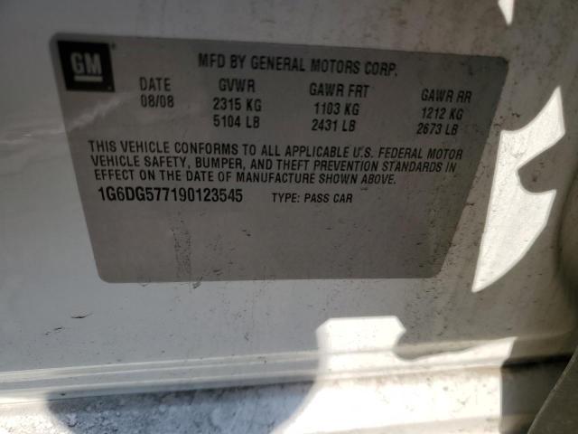 Photo 10 from auction – 2009 CADILLAC CTS with VIN 1G6DG577190123545