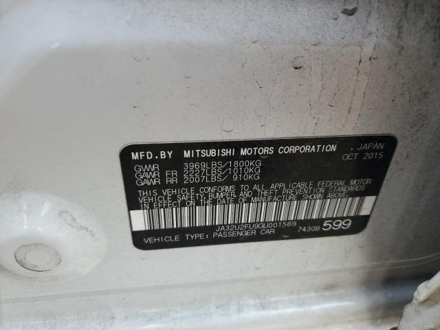 Photo 10 from auction – 2016 MITSUBISHI LANCER ES with VIN JA32U2FU9GU001569