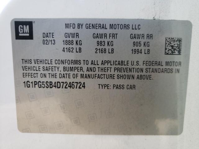 Photo 10 from auction – 2013 CHEVROLET CRUZE LTZ with VIN 1G1PG5SB4D7246724