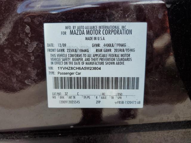Photo 10 from auction – 2010 MAZDA 6 I with VIN 1YVHZ8CH6A5M23804